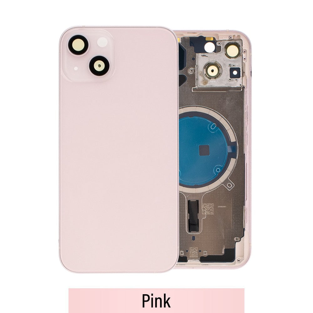 Rear Housing for iPhone 13 (NO LOGO)-Pink Rear Housing for iPhone 13 (NO LOGO)-Pink